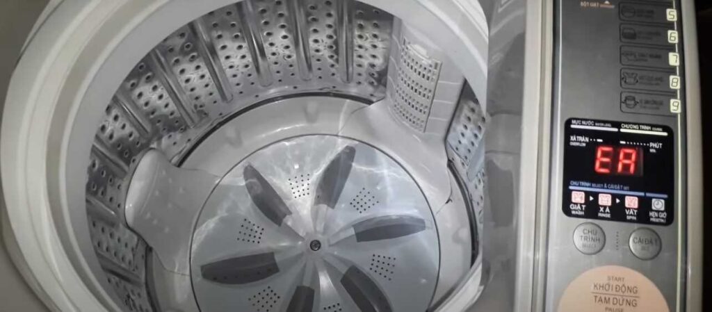 Lỗi EA máy giặt Sanyo là gì? Nguyên nhân và cách khắc phục loi ea may giat sanyo 3